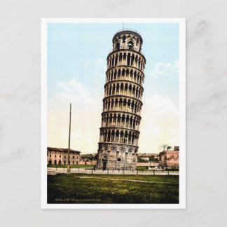 Cartão Postal Vintage 1890s Pisa A foto da torre de limpeza