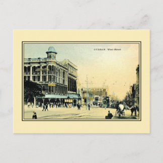 Cartão Postal Vintage 1890s West Street Durban África do Sul