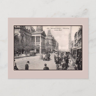 Cartão Postal Vintage, 1900, Câmara Municipal de Melbourne