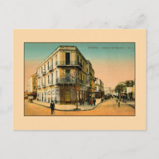 Cartão Postal Vintage 1900s Bizerte Rue de França