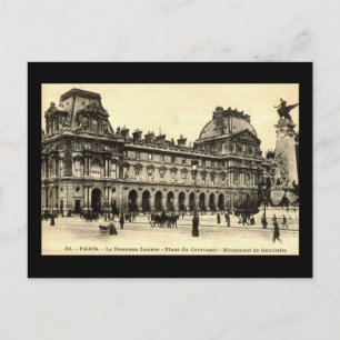 Cartão Postal Vintage 1905 Louvre, Paris, França