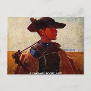 Cartão Postal "Vintage 1915-A YOUNG MAGYAR CSIKÓS"