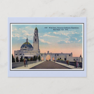 Cartão Postal Vintage 1915 Panamá California Expo San Diego 7