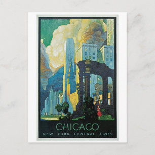 Cartão Postal vintage 1920 de Chicago