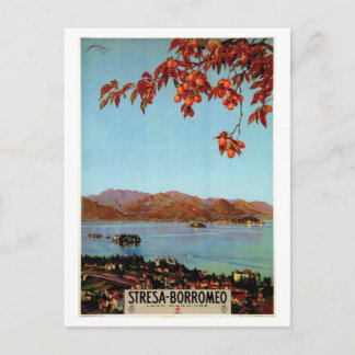 Cartão Postal Vintage 1920 Lago Maggiore Stresa