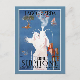 Cartão Postal Vintage 1920 Sirmione - Itália