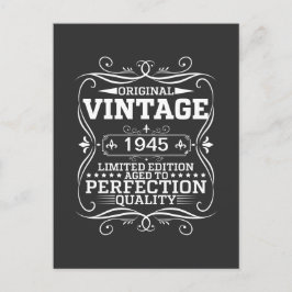 Cartão Postal Vintage 1945 80th Birthday Aged To Perfection