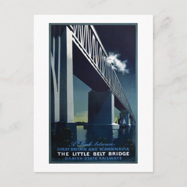 Cartão Postal Vintage 1951 Aage Rasmussen State Railways (Frente)