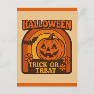 Cartão Postal Vintage 1970s Trick or Tratat Halloween