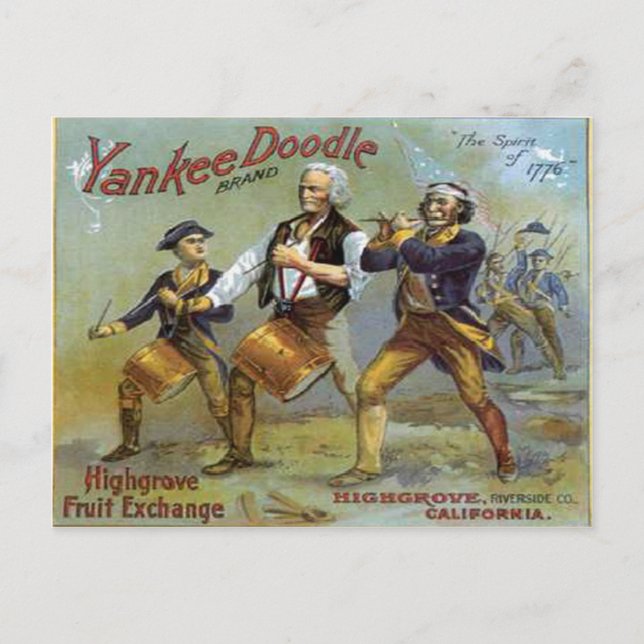 Cartão Postal Vintage 4 de julho (Frente)