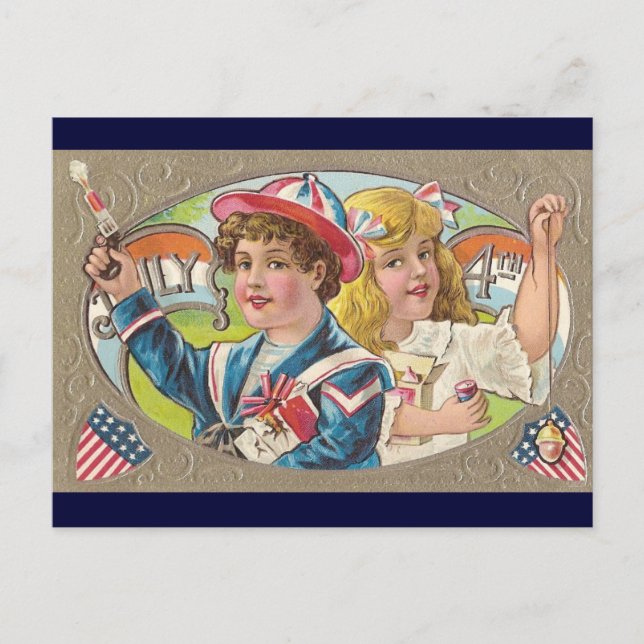 Cartão Postal Vintage 4th (Frente)