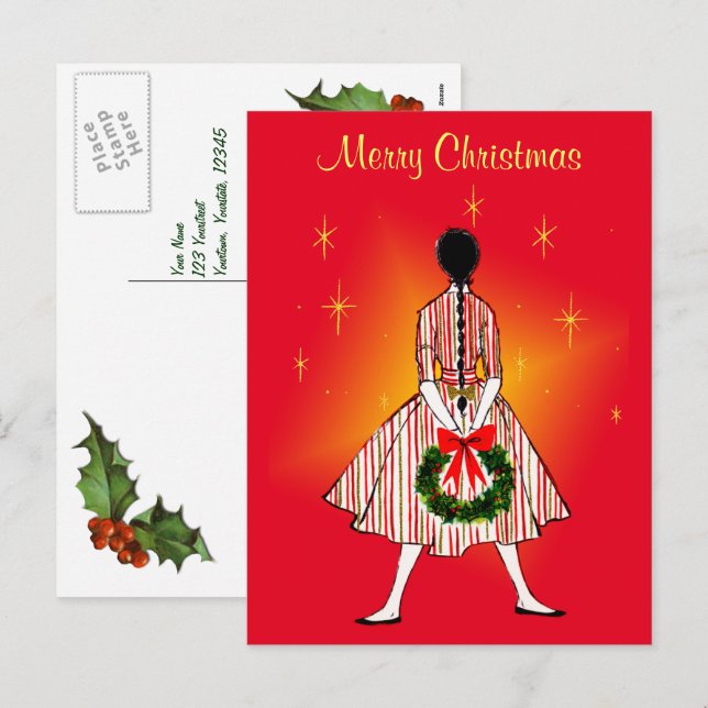 Cartão postal Vintage 50 de Natal (Frente/Verso)