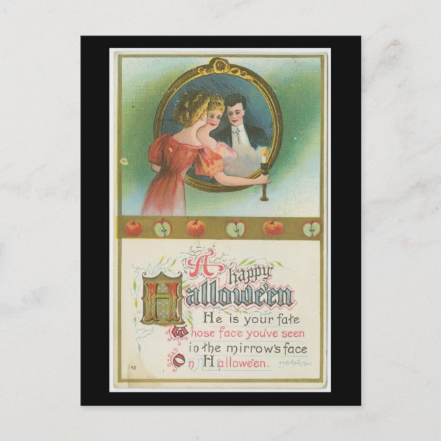 Cartão Postal Vintage "A Happy Halloween" (Frente)