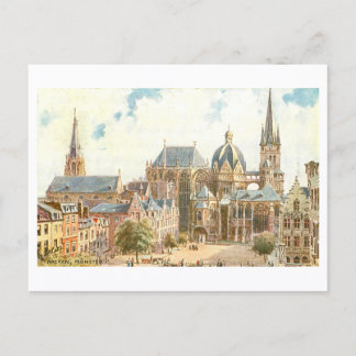 Cartão Postal Vintage Aachen Cathedral
