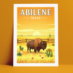 Cartão Postal Vintage Abilene Texas