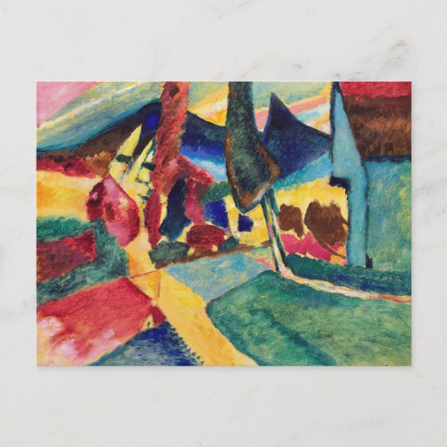 Cartão Postal Vintage Abstrato Landscape Wassily Kandinsky (Frente)
