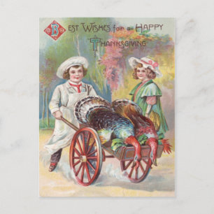 Cartão Postal Vintage Ação de Graças