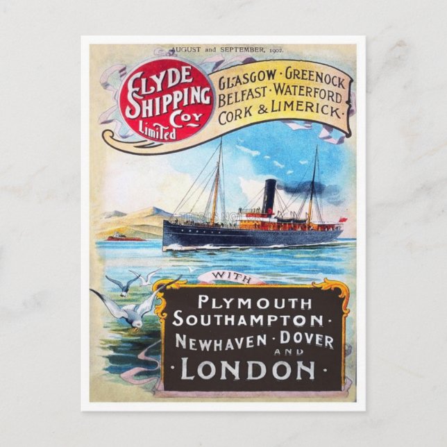 Cartão postal Vintage Ad Poster (Frente)