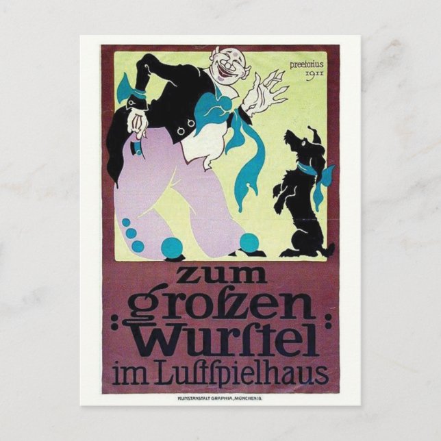 Cartão postal Vintage Ad Poster (Frente)