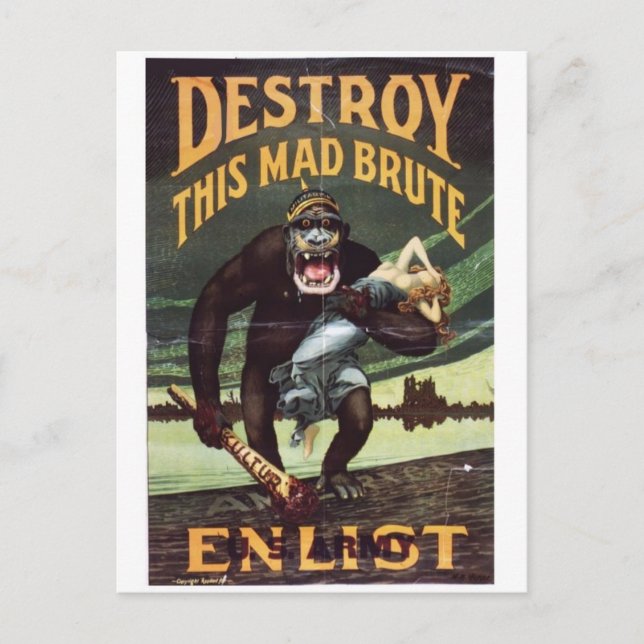 Cartão postal Vintage Ad Poster (Frente)