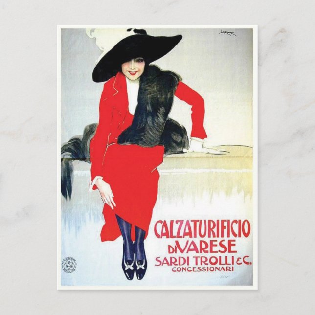 Cartão postal Vintage Ad Poster (Frente)