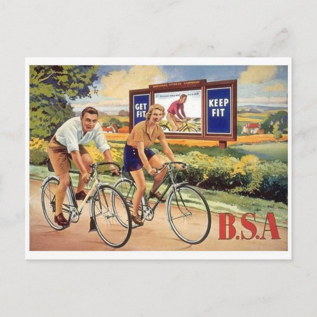 Cartão postal Vintage Ad Poster (Frente)