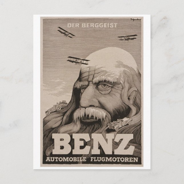 Cartão postal Vintage Ad Poster (Frente)