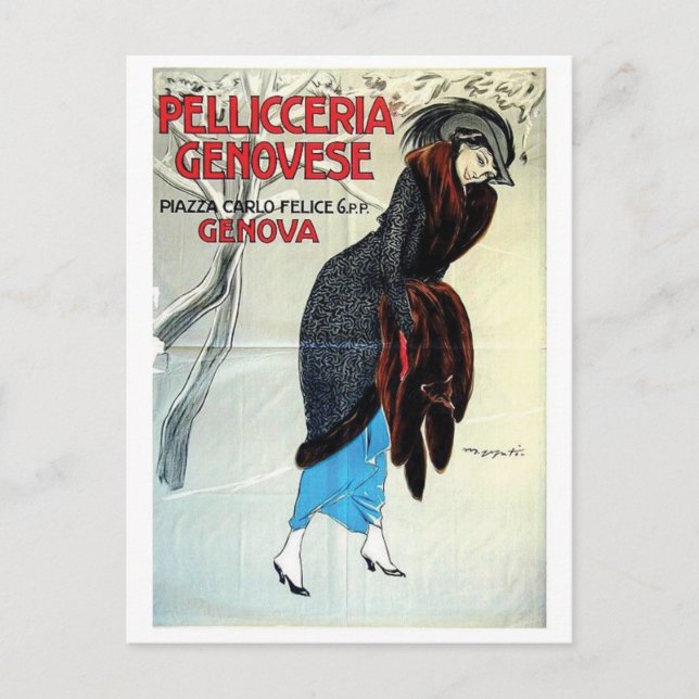 Cartão postal Vintage Ad Poster (Frente)