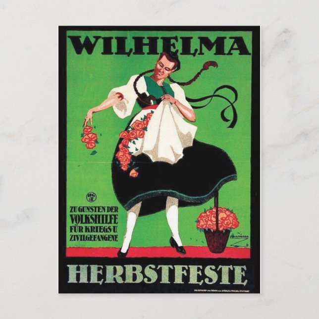 Cartão postal Vintage Ad Poster (Frente)