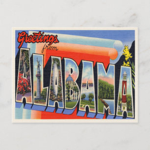 Cartão Postal Vintage Alabama