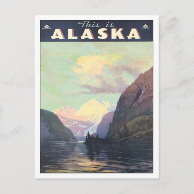 Cartão Postal Vintage Alaska (Frente)