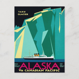 Cartão Postal Vintage Alaskan Viagem
