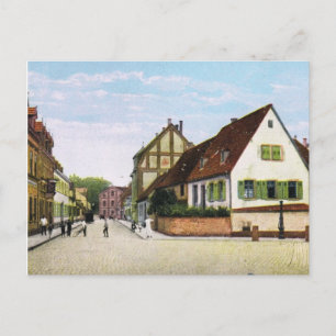 Cartão Postal Vintage Alemanha, Germersheim Fischerstrasse