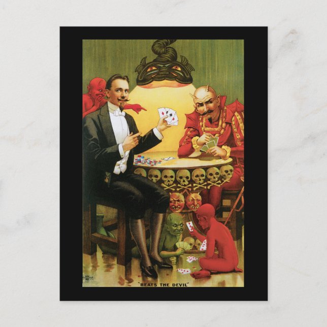 Cartão Postal Vintage Alexander Fredrik "Beats the Devil" (Frente)