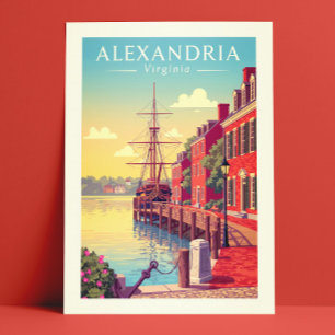 Cartão Postal Vintage Alexandria Virginia