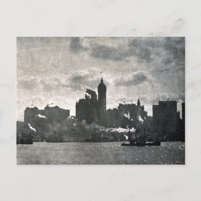 Cartão Postal Vintage Alfred Stieglitz Lower Manhattan Poster (Frente)
