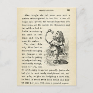 Cartão postal Vintage Alice no País das Maravilh