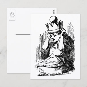 Cartão Postal Vintage Alice no País das Maravilhas, Alice w Cor
