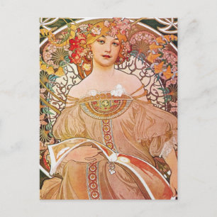Cartão Postal Vintage Alphonse Maria Mucha Art