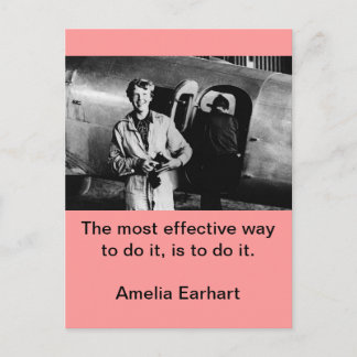 Cartão Postal Vintage Amelia Earhart Foto