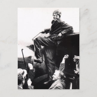 Cartão Postal Vintage Amelia Earhart Foto