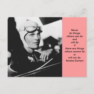 Cartão Postal Vintage Amelia Earhart Foto