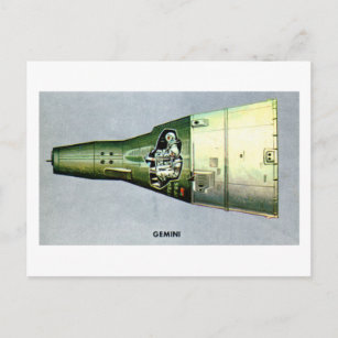 Cartão Postal Vintage American Space Program Gemini Capule