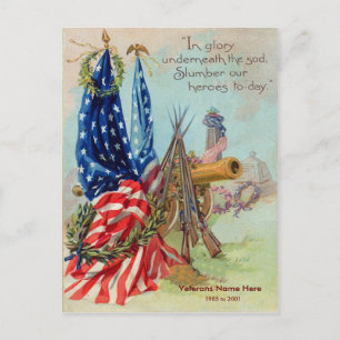 Cartão Postal Vintage Americano Personalizável