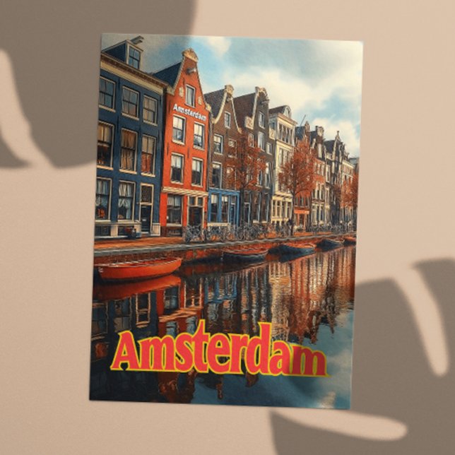 Cartão Postal Vintage Amsterdam Netherlands Viagem (Criador carregado)