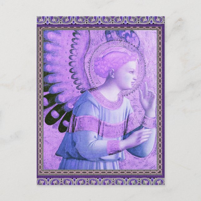 Cartão Postal Vintage Angel Trabalho de arte (Frente)