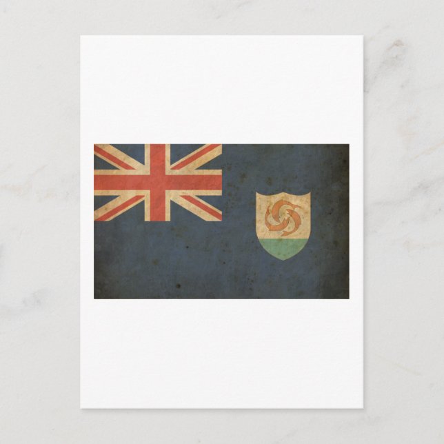 Cartão Postal Vintage Anguilla Flag (Frente)