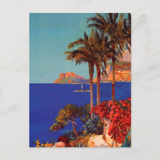 Cartão postal Vintage Antibes Cote D'Azur (Frente)