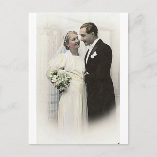 Cartão Postal Vintage Antique Bride Romântico e Fotos de Groenlâ