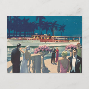 Cartão Postal Vintage Antique Sterling Engine Yacht Boat Donald